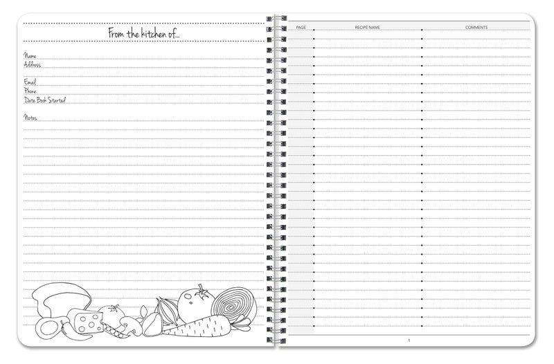 BookFactory Recipe Book/Recipe Journal/Notebook/Blank Cook Book - 120 Total Recipe Pages (8.5'' X 11'') 60 Individual Recipes, Translux Cover, Wire-O Binding (Made in USA) - Image 2